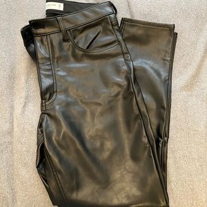 ABERCROMBIE SKINNY HIGH RISE LEATHER PANTS | SIZE 10 (30)